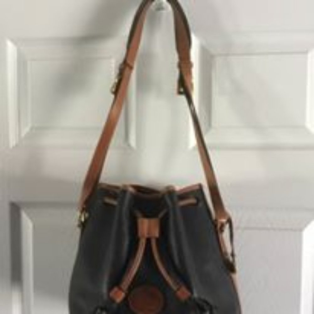 Vintage Dooney & Burke Navy Drawstring Purse